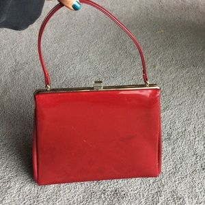 Red vintage handbag